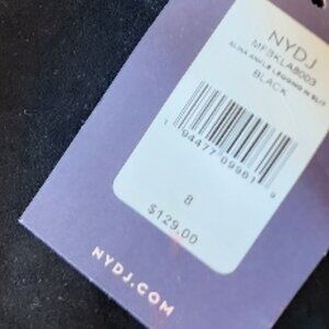 NYDJ Black Jeans Size 8 NWT